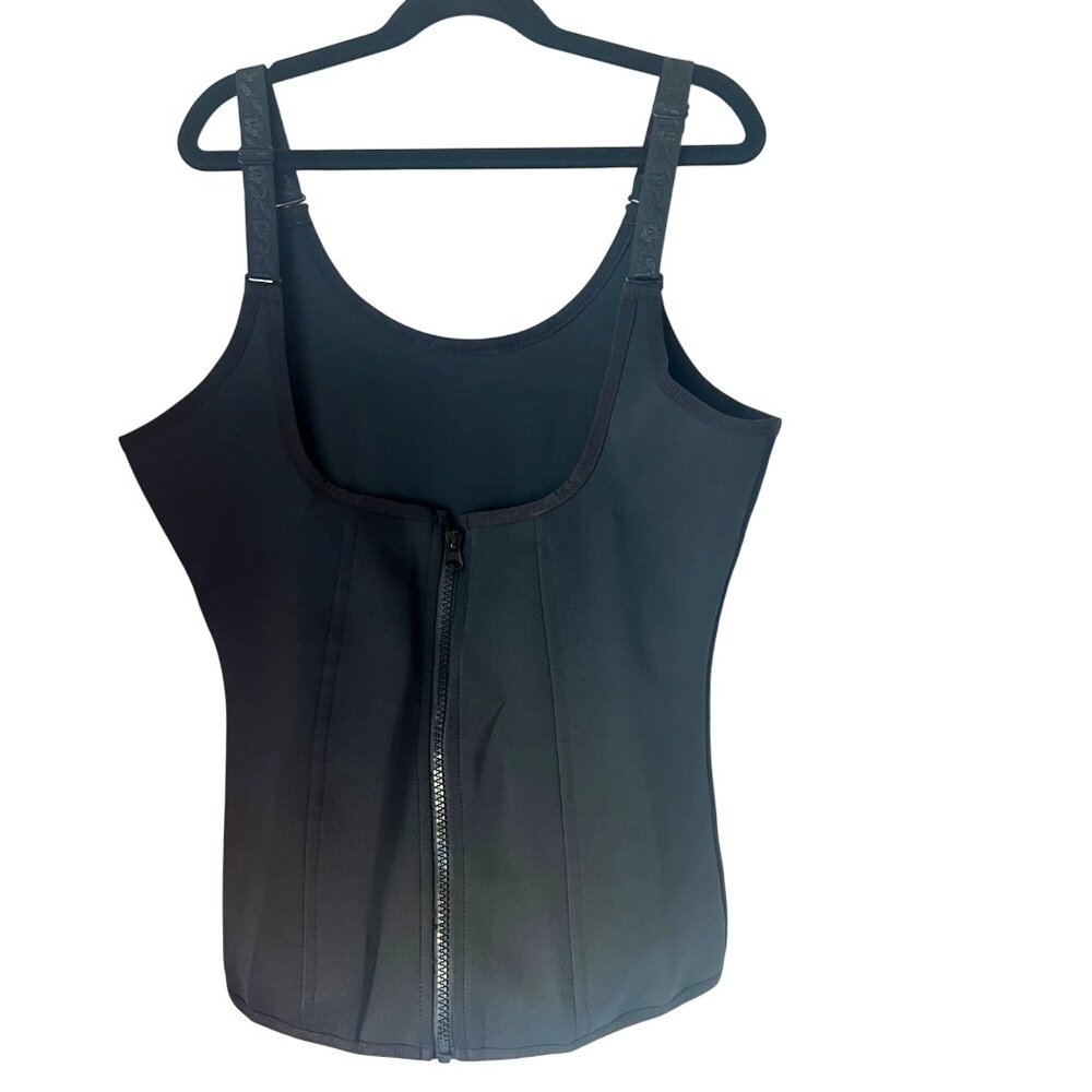 Nebility Womens Black Body Shaper with Adjustable Straps & Front Zipper Size XL